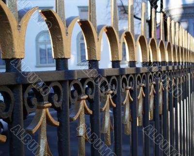 Iron ancient fence