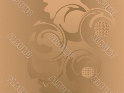 Beige floral abstract