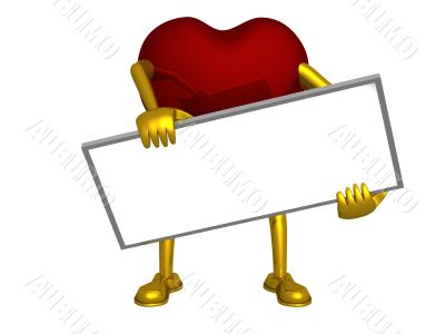 Heart. The concept of love. 3D image.