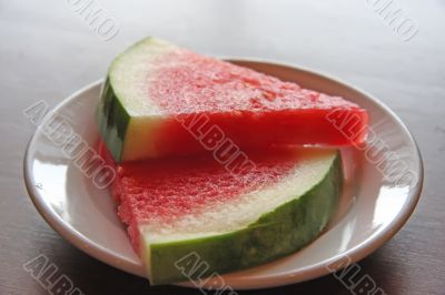 Sliced watermelon