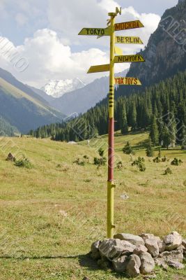 The mountain country.Kirghizia.
