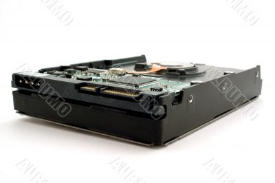 computer hard drive on a white background.