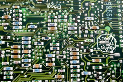 Fragment of an old computer board.