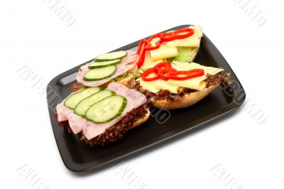 plate of sandwiches