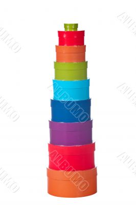 Tower of gift boxes