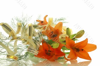 floral composition of lilies