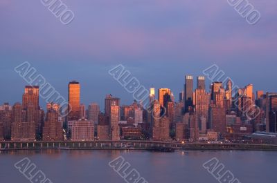 New York at sunset