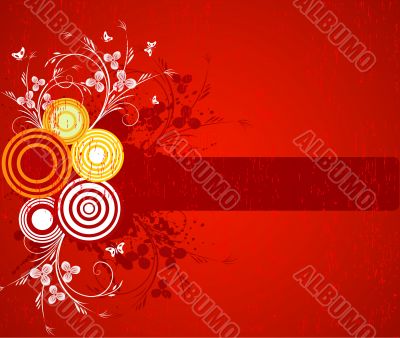 Floral background vector