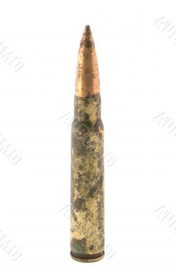 Old Rifle Bullet Isolated