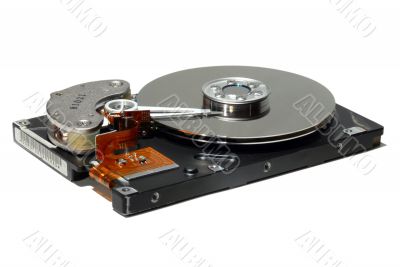 Open Hard Drive Isolated