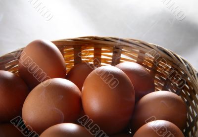 Eggs in a basket
