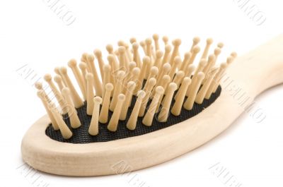 hairbrush on white