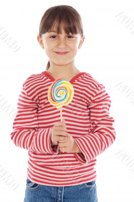 Girl with lollipop