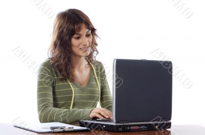 Girl whit computer