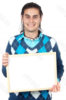 boy with billboard