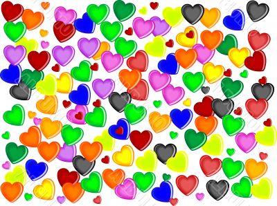 Background from hearts