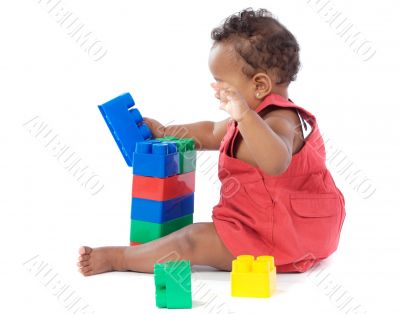 Baby with blocks