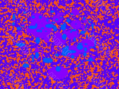 Purple blue and orange
