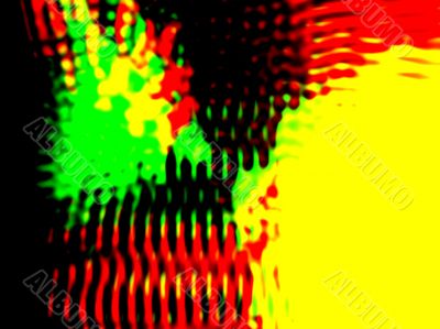 green red yellow and black abstract