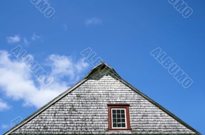 Roof of an old rustic house