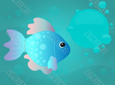 Cartoon Fish Underwater