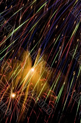 abstract blowing up fireworks
