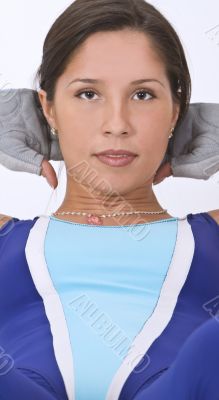 Aerobics girl portrait
