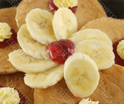 Sliced Banana With Jam