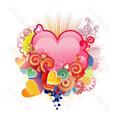 Love heart / valentine`s or wedding / vector