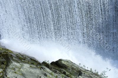 Waterfall in the wild nature