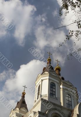 Church under the cloudy sky