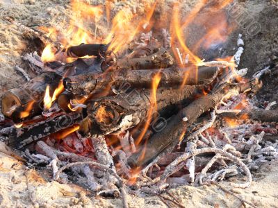 Fireplace in the sands