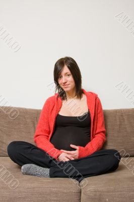 young pregnant woman