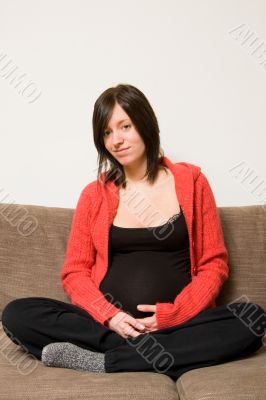 young pregnant woman