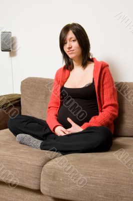 young pregnant woman