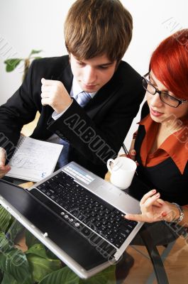 beautiful caucasian business woman