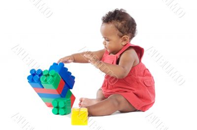 Baby with blocks