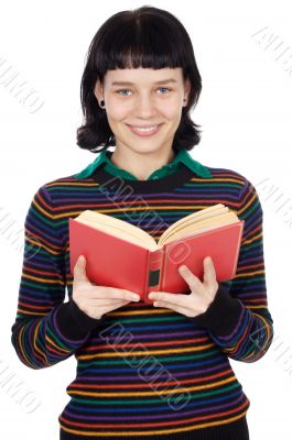 attractive girl reading