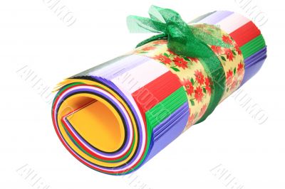 colored roll of paper