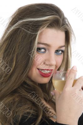 Beautiful girl with beaker