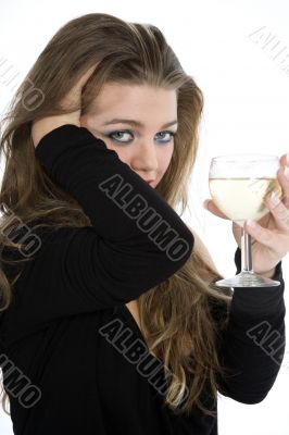 Beautiful girl with beaker