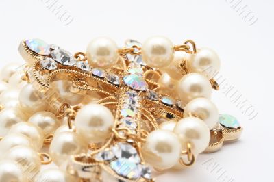 Cross and pearls