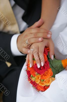 Newlywed Couple Hands