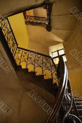 Stairs in old polish house