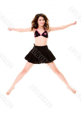 happy cheerleader jump