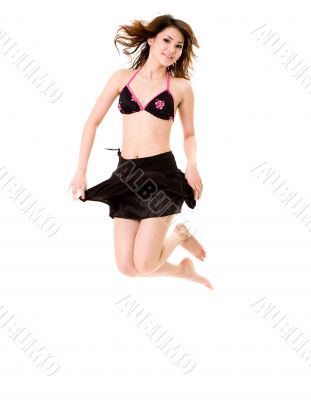 happy cheerleader jump
