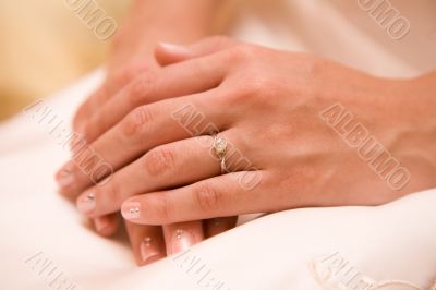 bride`s hands
