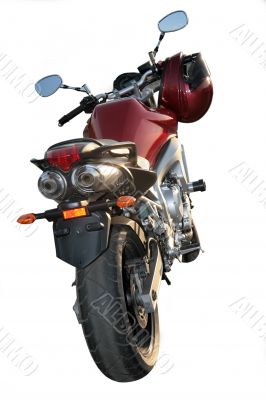 Motorcycle on a white background.