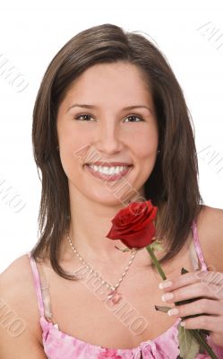 Woman with a rose