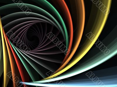 Fractal Abstract Background - Colorful Spiral